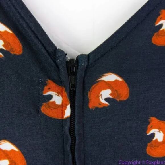 Unique Vintage Gwynnie Bee Black Fox Print Fit And Flare Dress, 0X - Picture 11 of 15